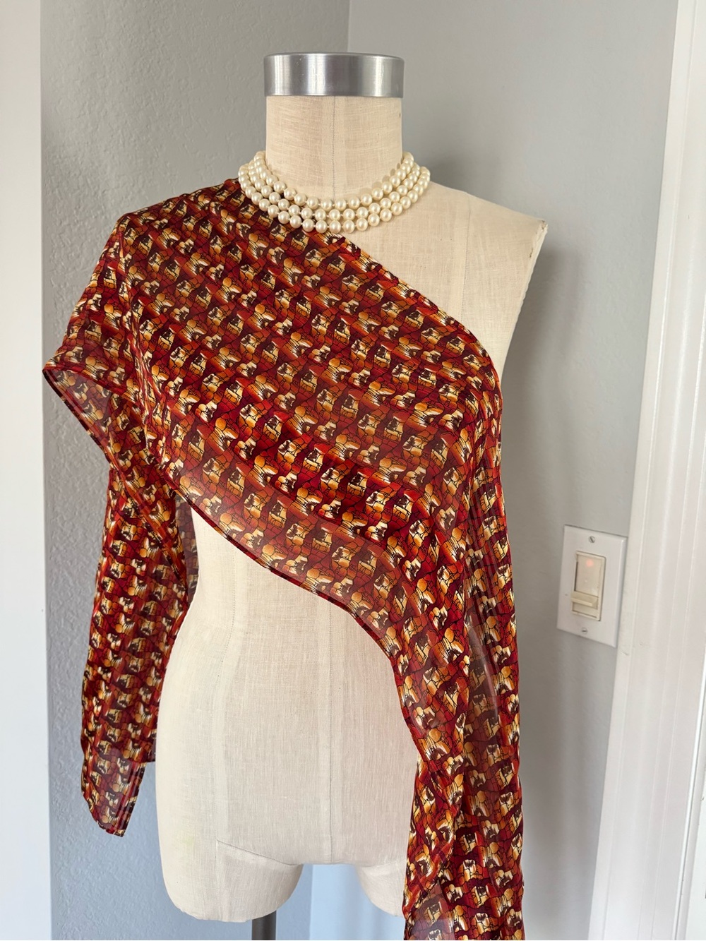 100% Silk J. Garcia Limited Edition Art Print Scarf